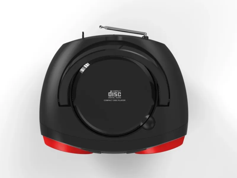 Best CYBERLUX CL-810 CD-Player mit LED-Discolichter CD/MP3/USB Radio Schwarz/Rot