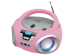 Best CYBERLUX CL-910 CD-Player mit LED-Discolichter CD/MP3/USB Radio Pink