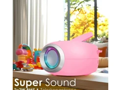 Best CYBERLUX CL-910 CD-Player mit LED-Discolichter CD/MP3/USB Radio Pink