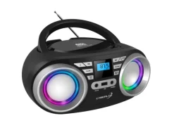 Sale CYBERLUX CL-800 CD-Player mit LED-Discolichter CD/MP3/USB Radio Schwarz/Silber
