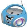CYBERLUX Haushaltsgeräte<CL-900 CD-Player mit LED-Discolichter CD/MP3/USB Radio Blau