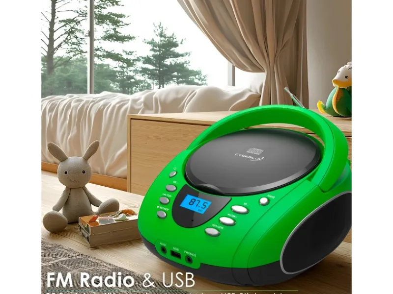 CYBERLUX Haushaltsgeräte<CL-700 CD-Player Tragbar CD/MP3/USB Radio Grün