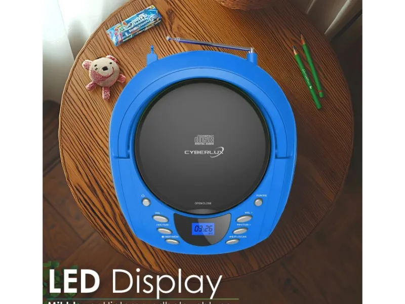 CYBERLUX Haushaltsgeräte<CL-710 CD-Player Tragbar CD/MP3/USB Radio Blau
