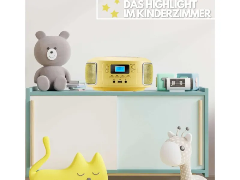 Best CYBERLUX CL-950 Kinder CD-Player Tragbar CD/MP3/USB Radio Gelb