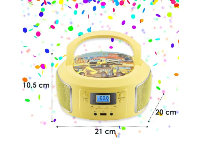 Best CYBERLUX CL-950 Kinder CD-Player Tragbar CD/MP3/USB Radio Gelb