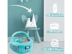 Discount CYBERLUX CL-940 Kinder CD-Player Tragbar CD/MP3/USB Radio Grün