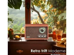 Hot CYBERLUX CL-3080 Retro-Radio mit Bluetooth USB SD AM/FM Radio