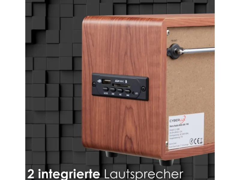 Hot CYBERLUX CL-3080 Retro-Radio mit Bluetooth USB SD AM/FM Radio
