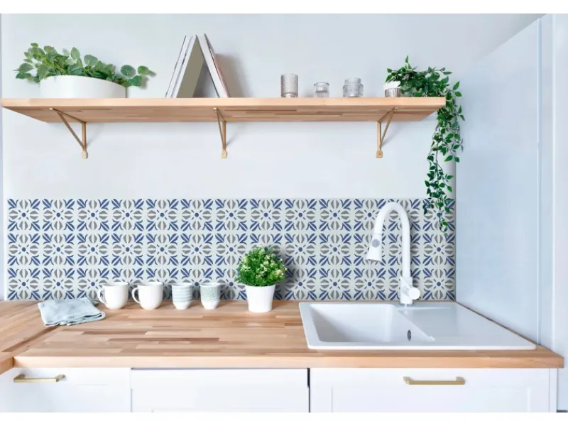 d-c-fix Wandfliesen Wall Tiles Cubia 6er-Set 15 cm x 15 cm Blue< Küchenrückwände