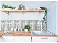 d-c-fix Wandfliesen Wall Tiles Cubia 6er-Set 15 cm x 15 cm Blau