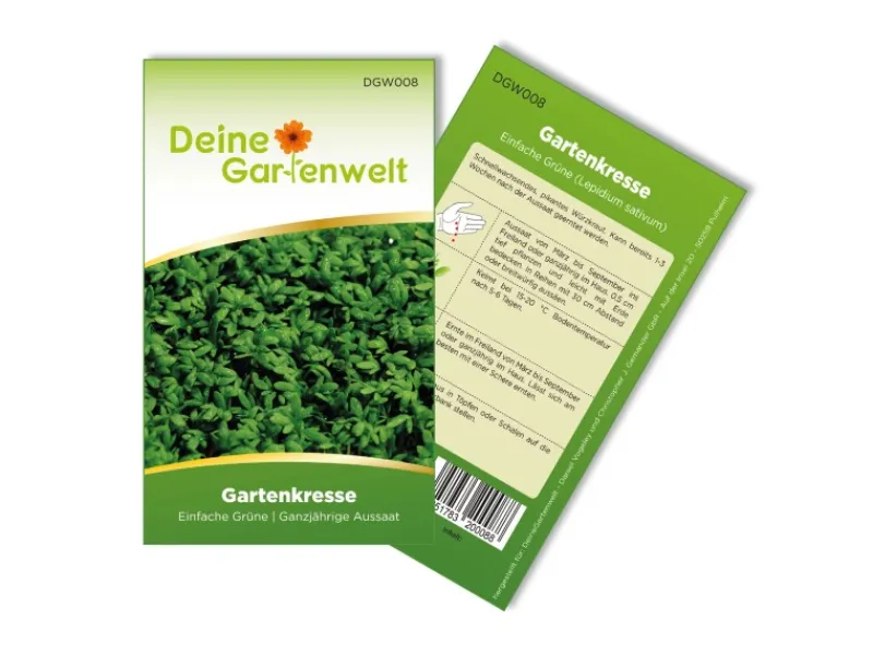 Deine Gartenwelt Gartenkresse Einfache Grüne Samen< Töpfe