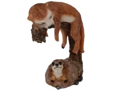 Dekofigur Erdmännchen Schlafend Klein 24 cm< Töpfe
