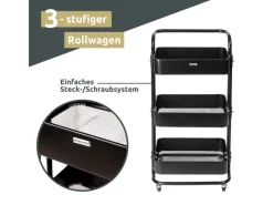 Clearance deluxe4home Rollwagen mit 3 Ablagen