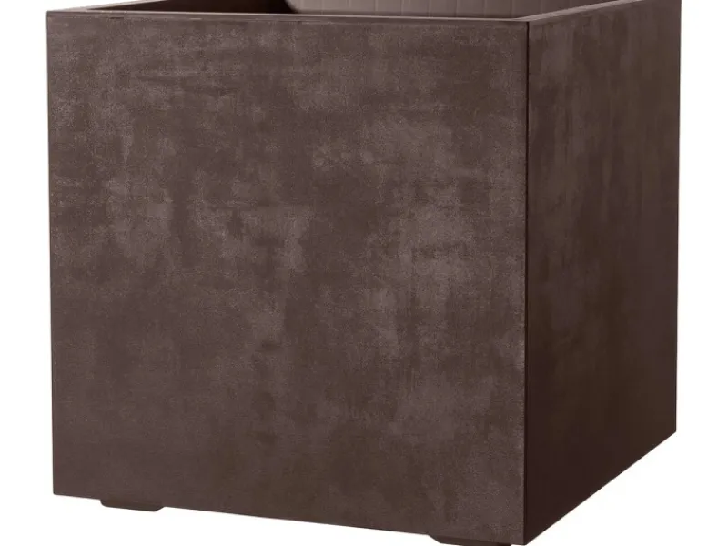 Deroma Pflanzkübel Millennium mit Rollen 49 cm x 49 cm x 49 cm Brown< Töpfe