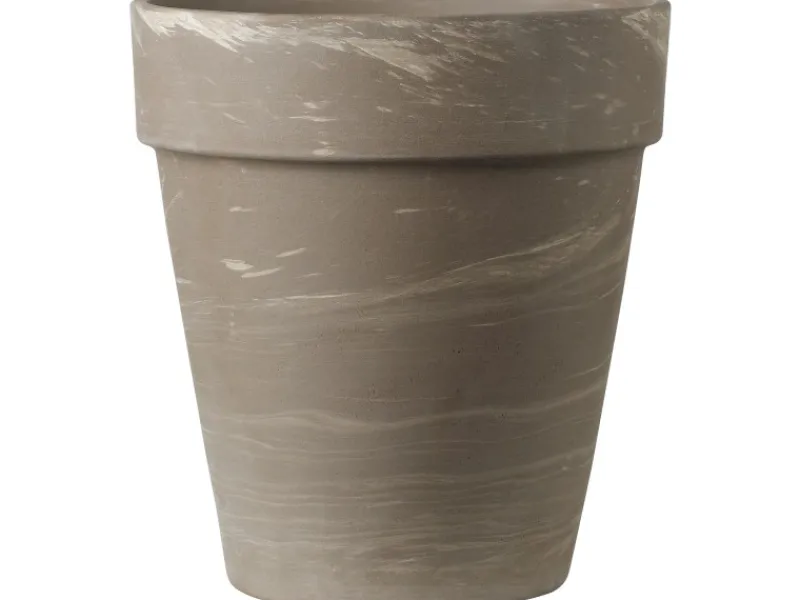 Deroma Töpfe<Pflanztopf Alto Duo Ø 22 cm x 25 cm Weiß gestreift