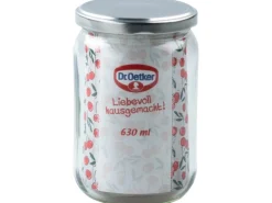 Küchenhelfer<Dr. Oetker Einmachglas 630 ml