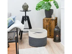 DuneDesign Aufbewahrungskorb aus Baumwolle 35 Liter Ø 39 x 30 cm< Töpfe