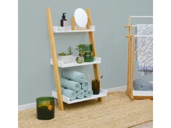 DuneDesign Küchenregale<Badezimmer Leiterregal 45 x 90 cm aus Bambus