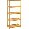 DuneDesign Küchenregale<Bambus Regal für das Badezimmer 130 x 60 x 26 cm
