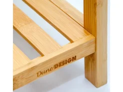DuneDesign Küchenregale<Bambus Regal für das Badezimmer 130 x 60 x 26 cm