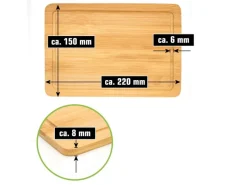 DuneDesign 6er Set Frühstücksbrettchen 22 x 15 cm aus Bambus Rund< Schneidebretter|Küchenhelfer