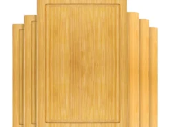 Clearance DuneDesign 6er Set Frühstücksbrettchen 22 x 15 cm aus Bambus Eckig