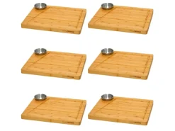 DuneDesign Raclette Teller Set mit Dipschale für 6 Personen 30 x 25 cm< Küchenhelfer