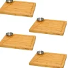 Clearance DuneDesign Raclette Teller Set mit Dipschale für 4 Personen 30 x 25 cm