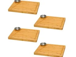 Clearance DuneDesign Raclette Teller Set mit Dipschale für 4 Personen 30 x 25 cm
