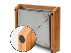 DuneDesign Schneidebrett 49 x 37 x 8 cm mit Edelstahl Auffangschale< Schneidebretter|Küchenhelfer