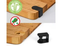 DuneDesign Schneidebrett aus Bambus 44 x 30 x 2 cm mit Ausguss< Schneidebretter|Küchenhelfer