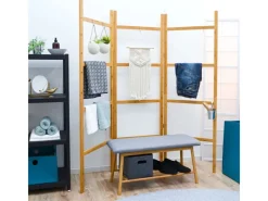 Best DuneDesign XL Bambus Handtuchleiter 180 x 180 cm Braun