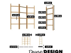 Best DuneDesign XL Bambus Handtuchleiter 180 x 180 cm Braun