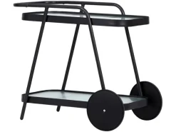 Servierwagen<ebuy24 Steam Servierwagen Schwarz und Klare Streifen