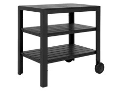 Servierwagen<ebuy24 Taormina Servierwagen 3 Ablagen Garten Schwarz