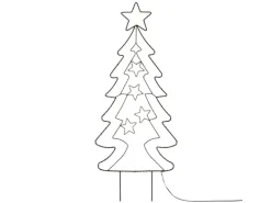 ECD Germany Töpfe<LED Gartenstecker Weihnachtsbaum 87cm 90 LEDs Warmweiß 6 Std Timer