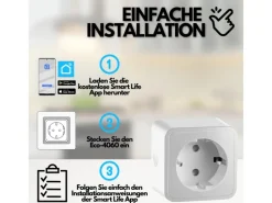 echos Haushaltsgeräte<Eco-4060 Smarte WLAN-Steckdose 4er Pack 16A Ausgangsleistung