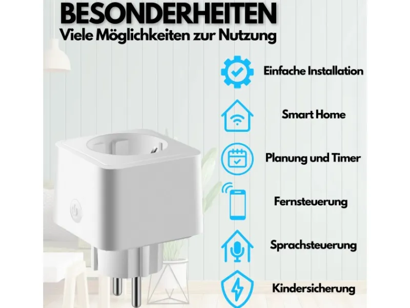 echos Haushaltsgeräte<Eco-4060 Smarte WLAN-Steckdose 4er Pack 16A Ausgangsleistung