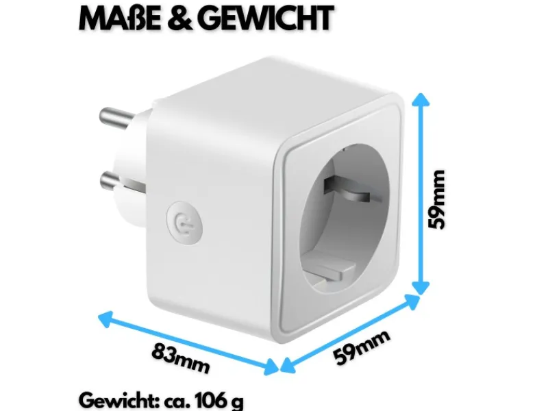 echos Haushaltsgeräte<Eco-4060 Smarte WLAN-Steckdose 4er Pack 16A Ausgangsleistung