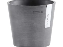 Ecopot Töpfe<s Pflanztopf Amsterdam Ø 13 cm x 11 cm Grau