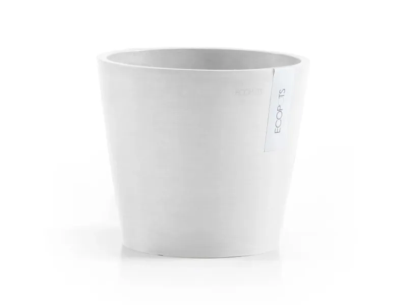 Hot Ecopots Pflanztopf Amsterdam 20 cm x 17,5 cm Weiß