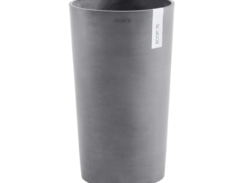 Ecopot Töpfe<s Pflanztopf Amsterdam Ø 30 cm x 50 cm Grau