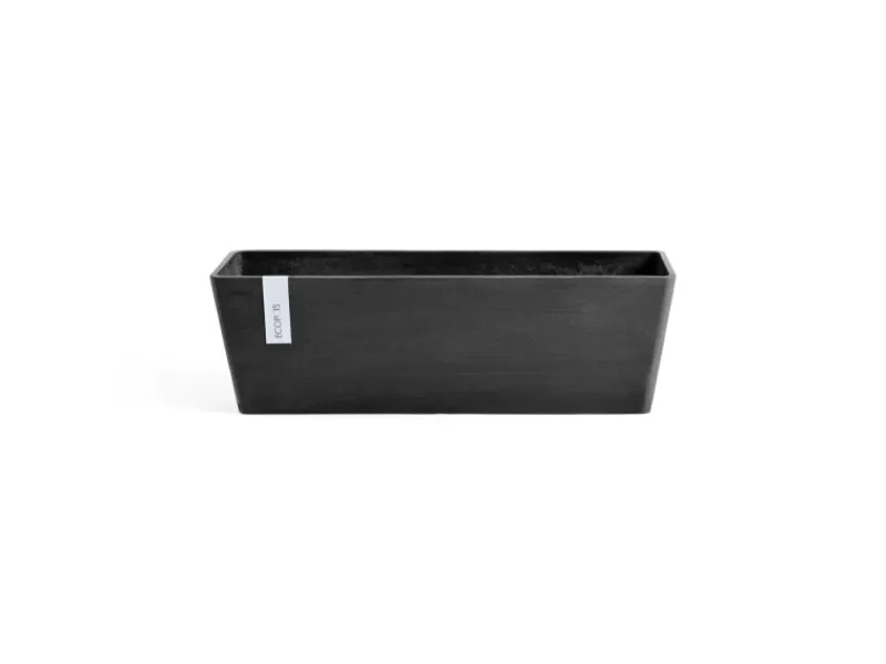 New Ecopots Pflanztopf Bruges 55 cm x 17 cm Dunkelgrau