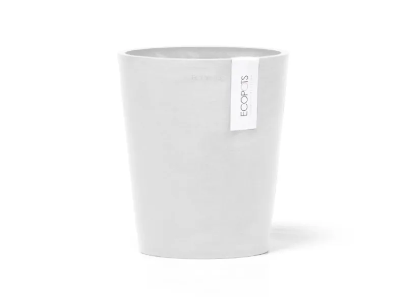 Clearance Ecopots Pflanztopf Morinda 17 cm x 19,2 cm Weiß