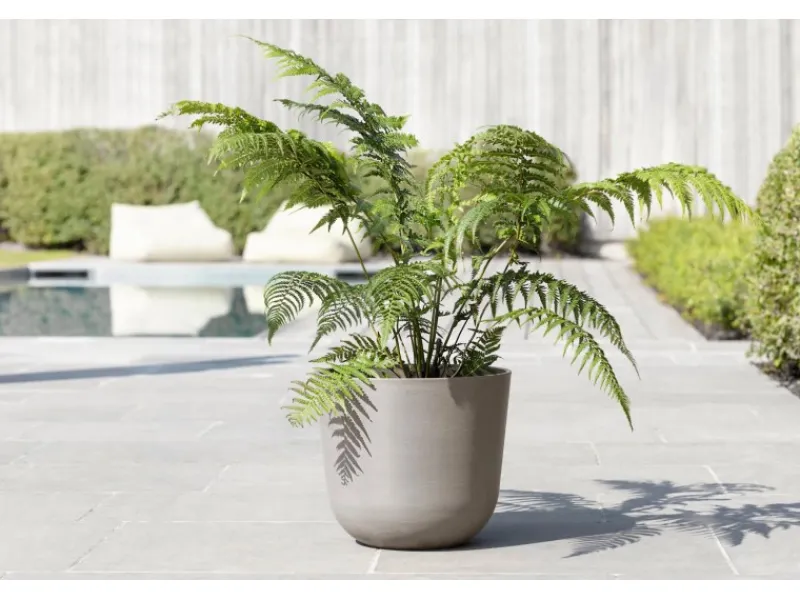 Ecopots Pflanztopf Oslo Braungrau Ø 35 cm / Höhe 30,5 cm< Töpfe