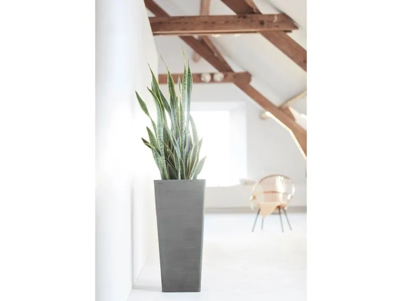 Ecopots Pflanztopf Rotterdam High 32,5 cm x 32,5 cm Grau< Töpfe
