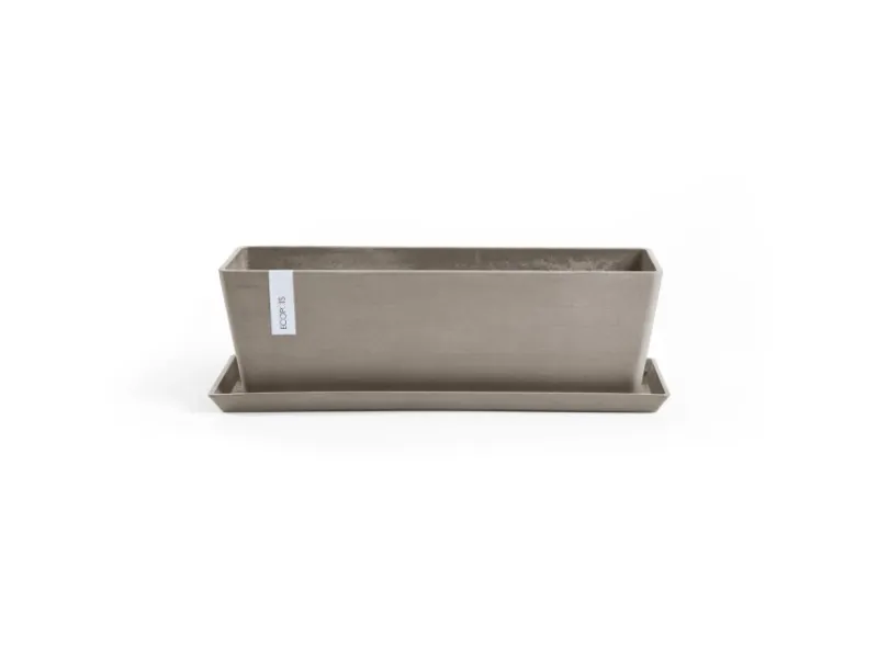 Hot Ecopots Untersetzer Eckig Bruges Braungrau 57,5 cm x 19,5 cm x 2,5 cm Taupe