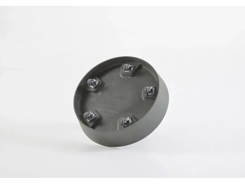 Ecopots Untersetzer mit Rollen Amsterdam Ø 34 cm Grau< Töpfe