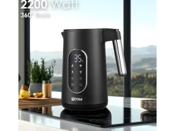 Ecosa EO-690 Wasserkocher mit Temperatureinstellung 1,7 L< Haushaltsgeräte