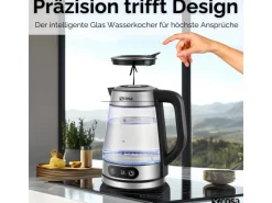 New Ecosa EO-696 Wasserkocher mit Temperatureinstellung 1,8 L
